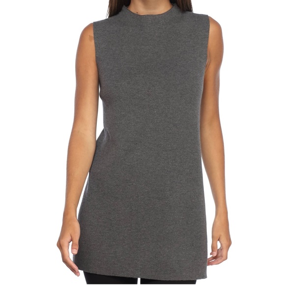 Eileen Fisher Tops - SOLD-Eileen Fisher Sleeveless Tunic Wool Mock Neck